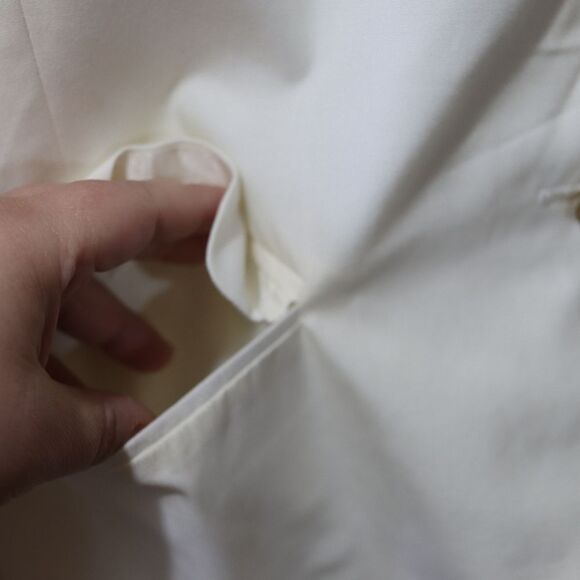 Talbots Vintage Union Label White 3 Button Blazer Jacket Gold Buttons 8 - Picture 5 of 12